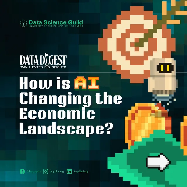 How Is AI Changing the Economic Landscape Data Digest cover in pixel-art style