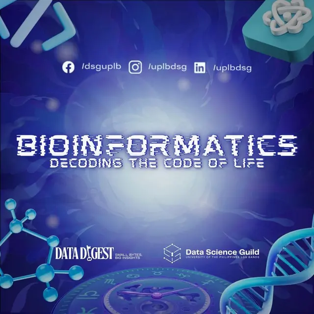 Bioinformatics Data Digest cover with DNA and computing imagery