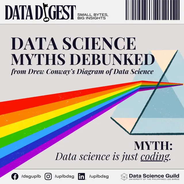 Data Science Myths Debunked cover challenging the idea that data science is just coding