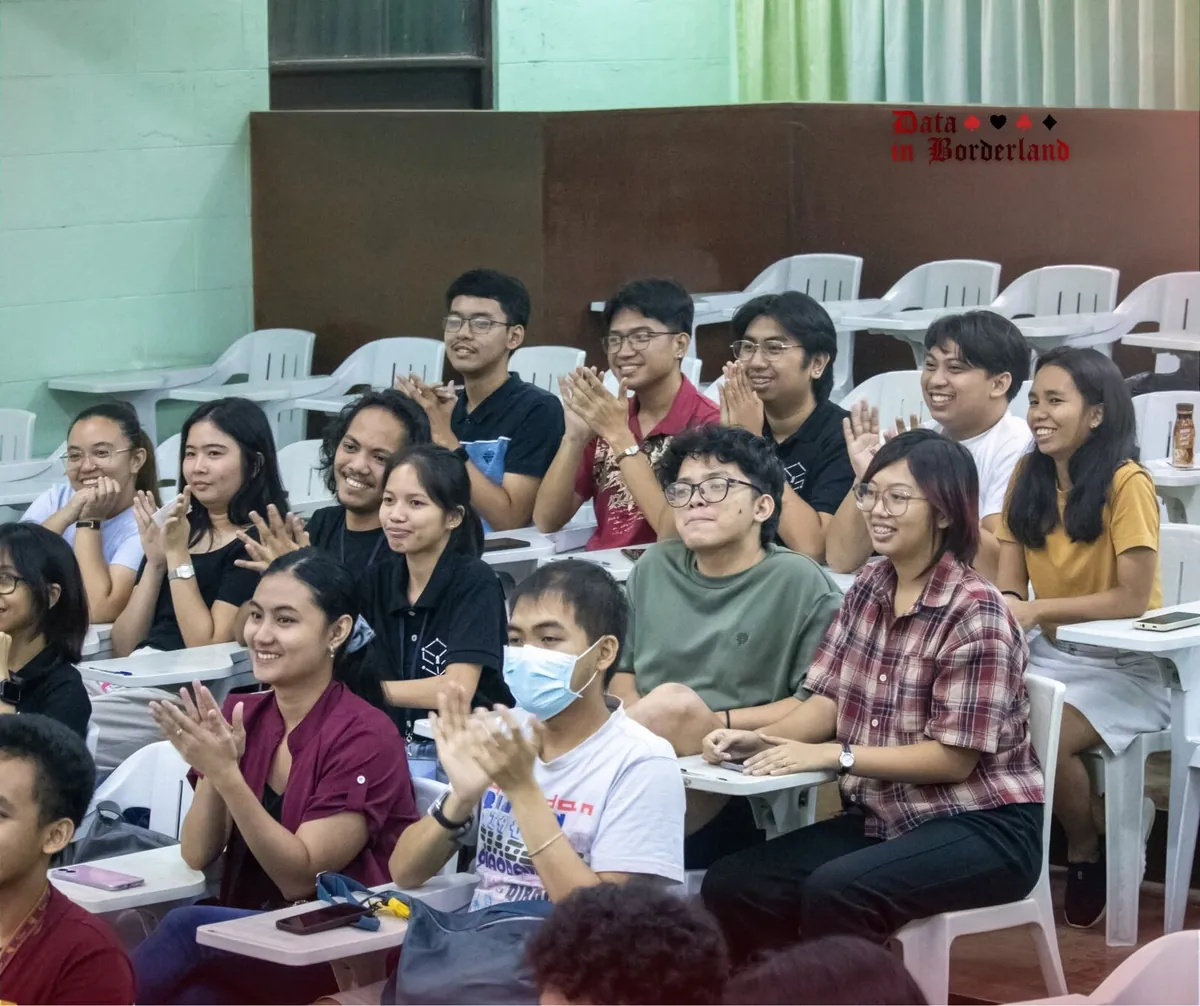 Students smiling during the Data in Borderland general knowledge quizcon