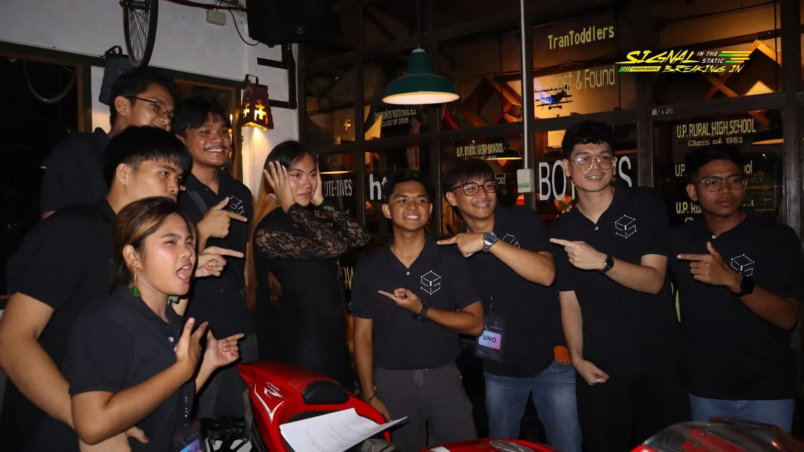 New members and officers gathered at IC's Bar and Cafe