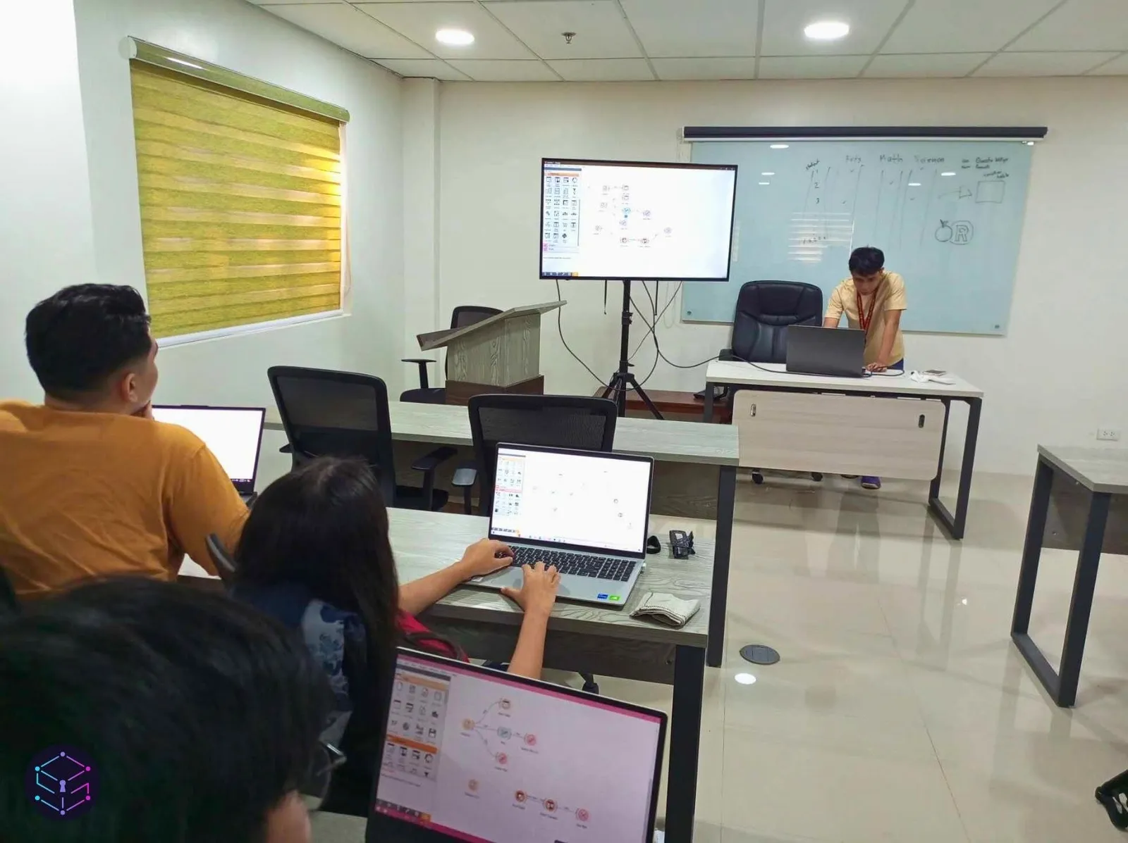 Participants working through a data preparation exercise